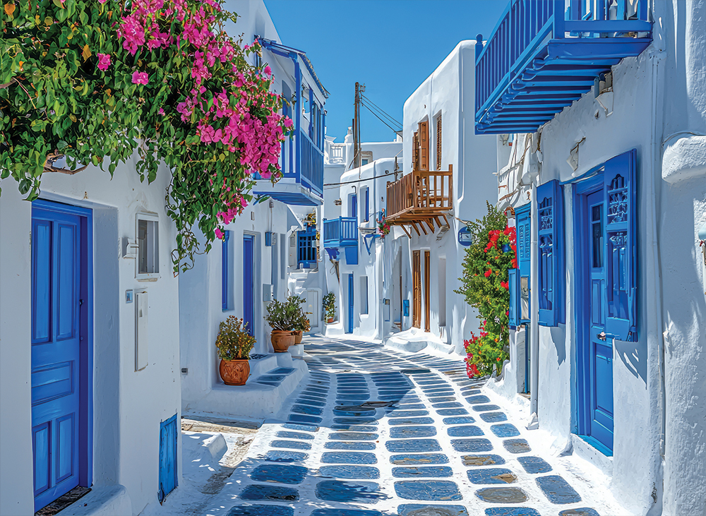 산토리니의 골목길(미니) (PK1000-MI3615)